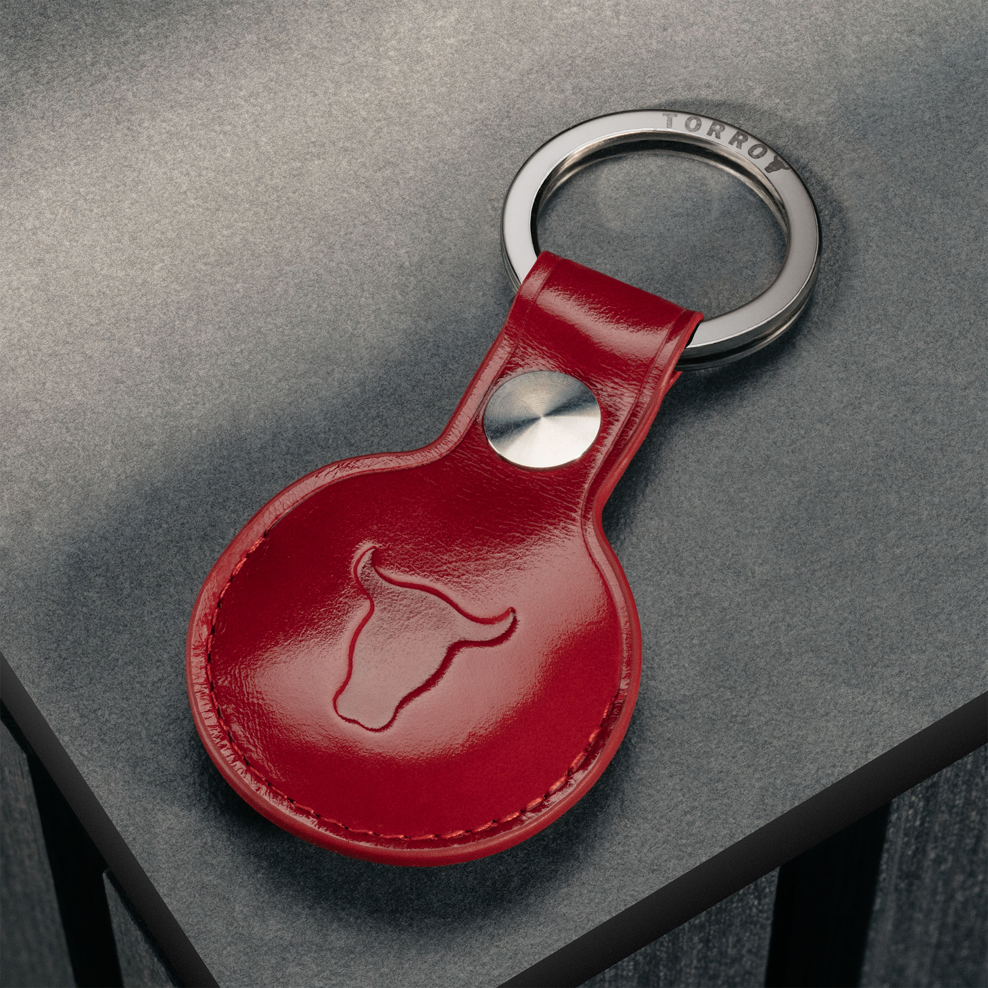 AirTag Leder-Schlüsselring / Schlüsselanhänger (mit Gebürstetem Metallring) - Image 20