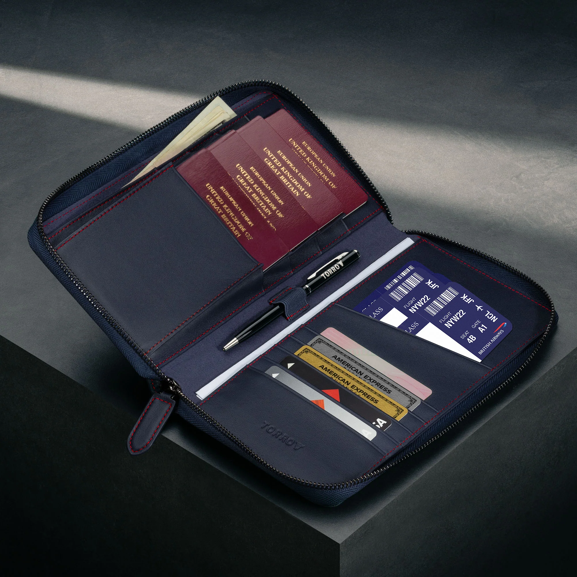 Leder Familien-Reisebrieftasche - Image 12