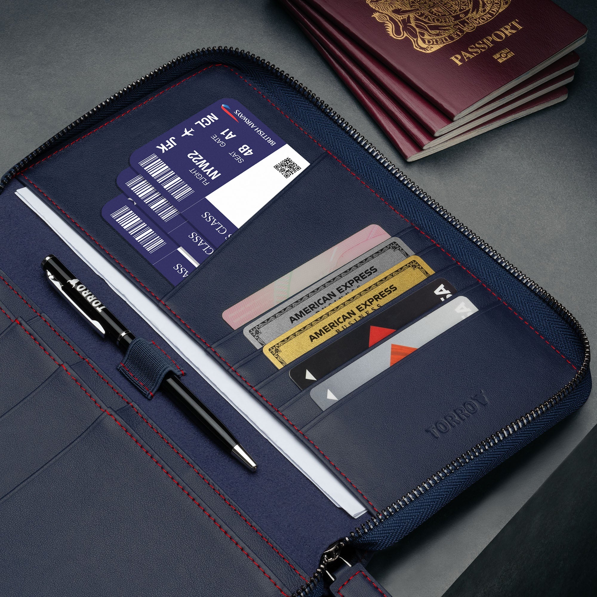 Leder Familien-Reisebrieftasche - Image 13