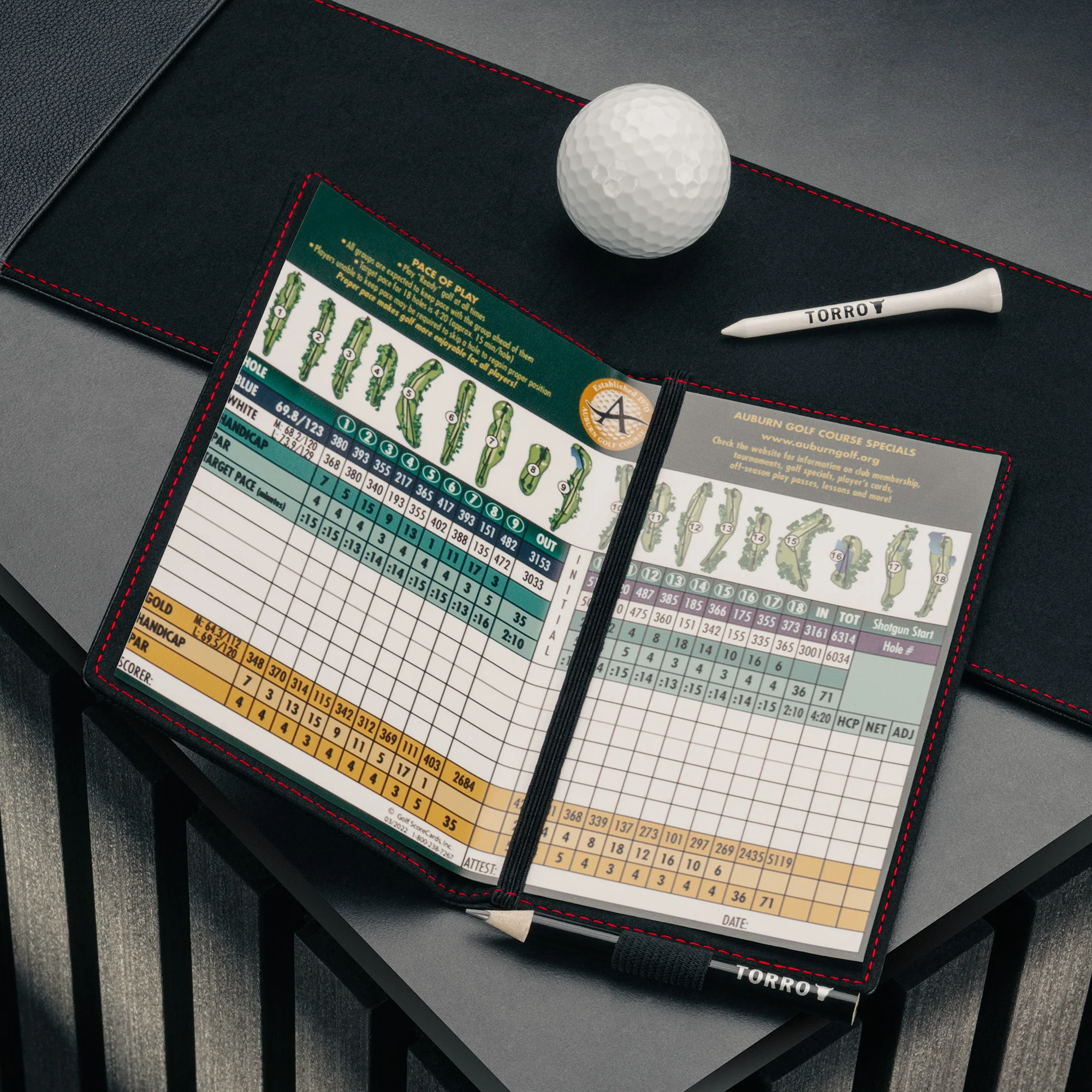 Leder-Golf-Scorecard-Halter und Yardage-Buchcover (PRO Edition) - Image 3