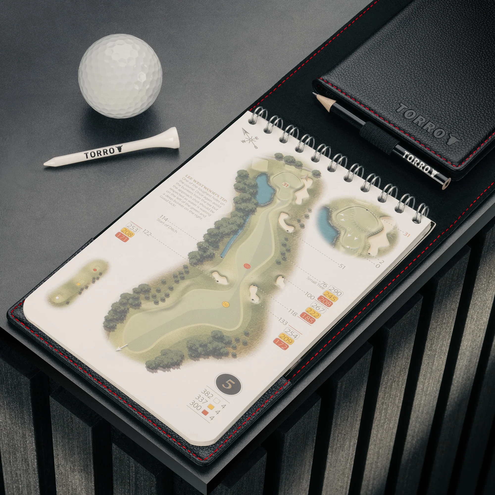 Leder-Golf-Scorecard-Halter und Yardage-Buchcover (PRO Edition) - Image 4