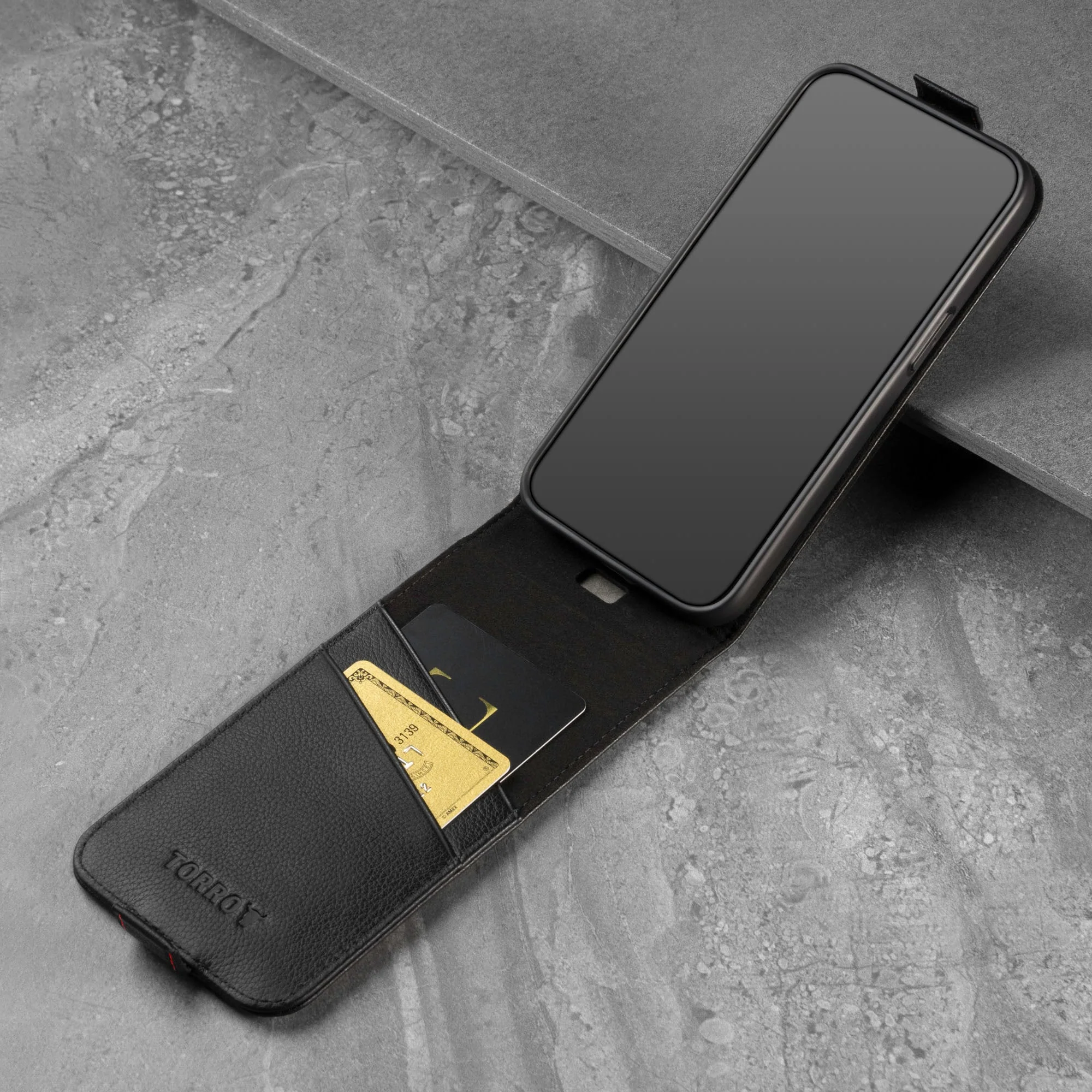 iPhone 13 Leder Flip Hülle (mit MagSafe-Aufladung) - Image 2