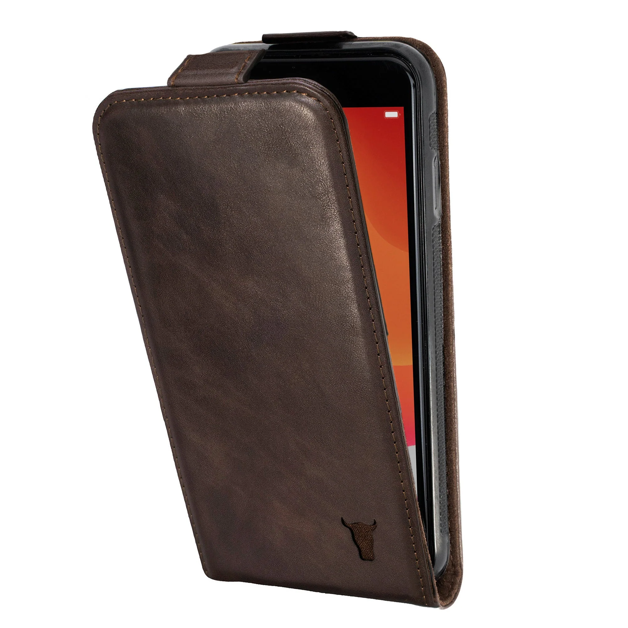 iPhone SE & iPhone 8/7 Leder Flip Hülle - Image 3