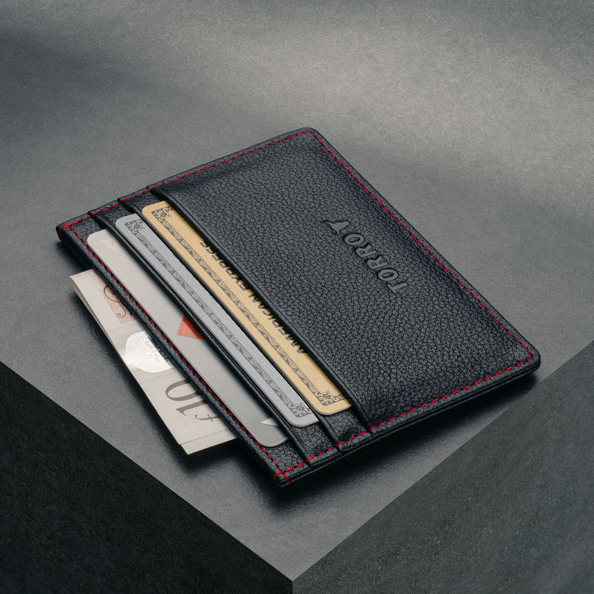 Kreditkarten Halter aus Leder (für Bargeld und Karten) - Image 3