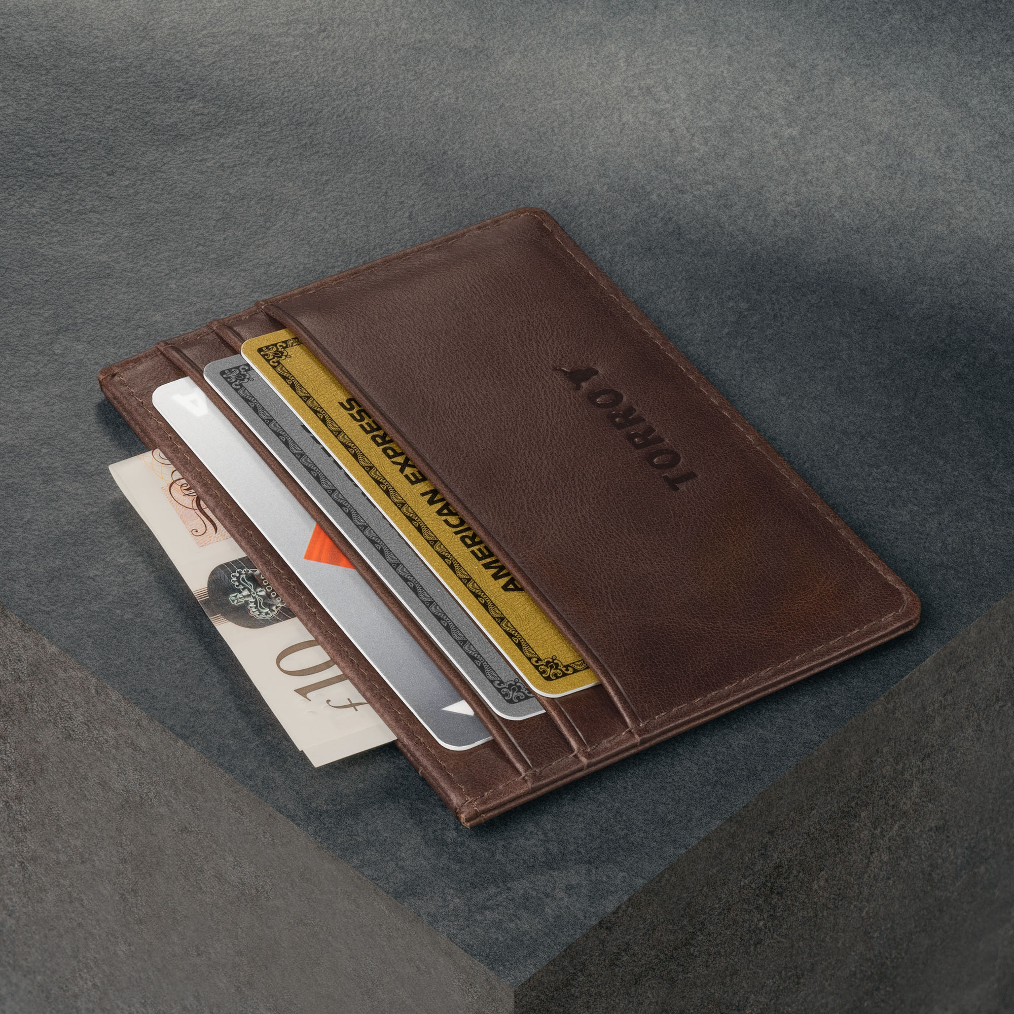 Kreditkarten Halter aus Leder (für Bargeld und Karten) - Image 6