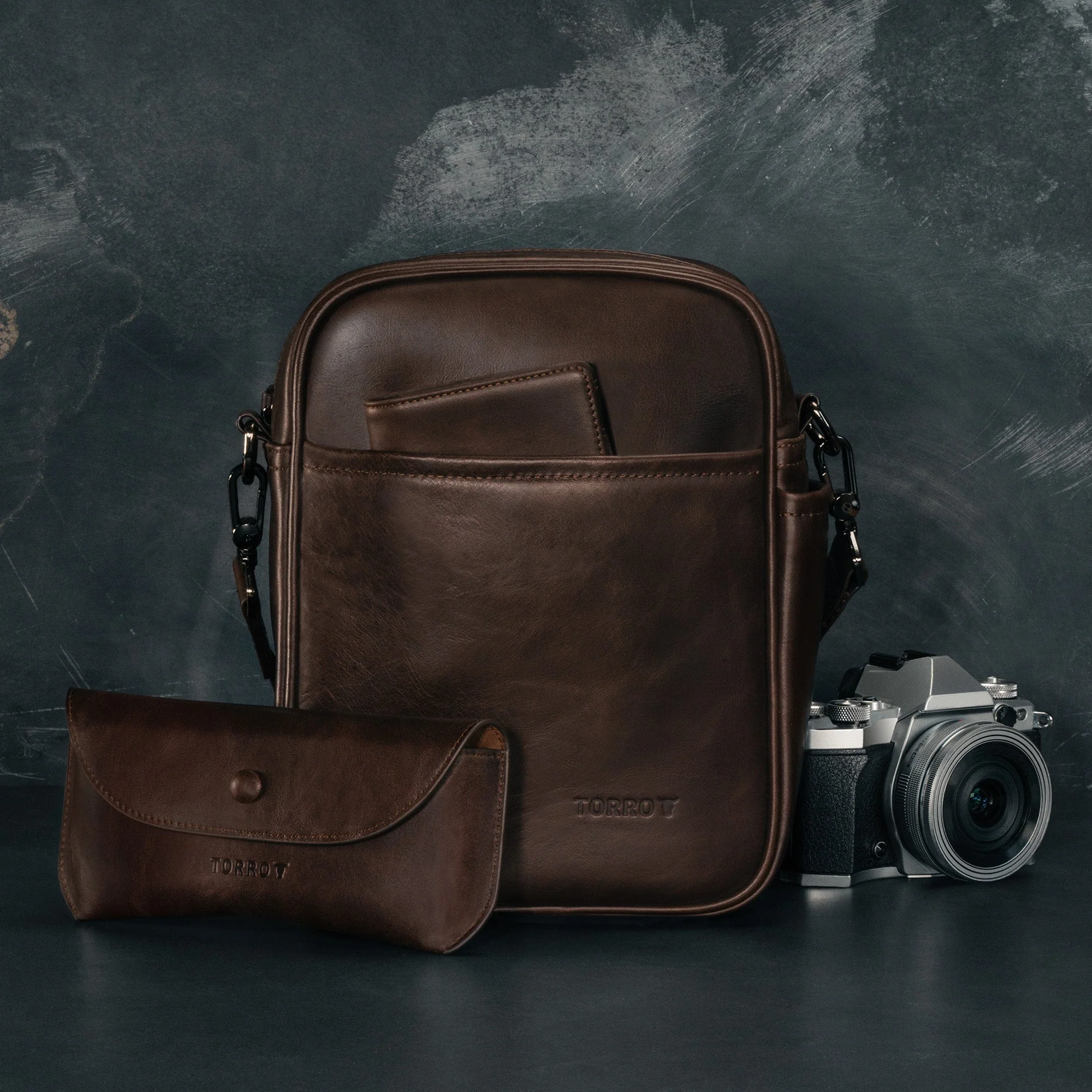 Leder Crossbody Umhängetasche - Image 10