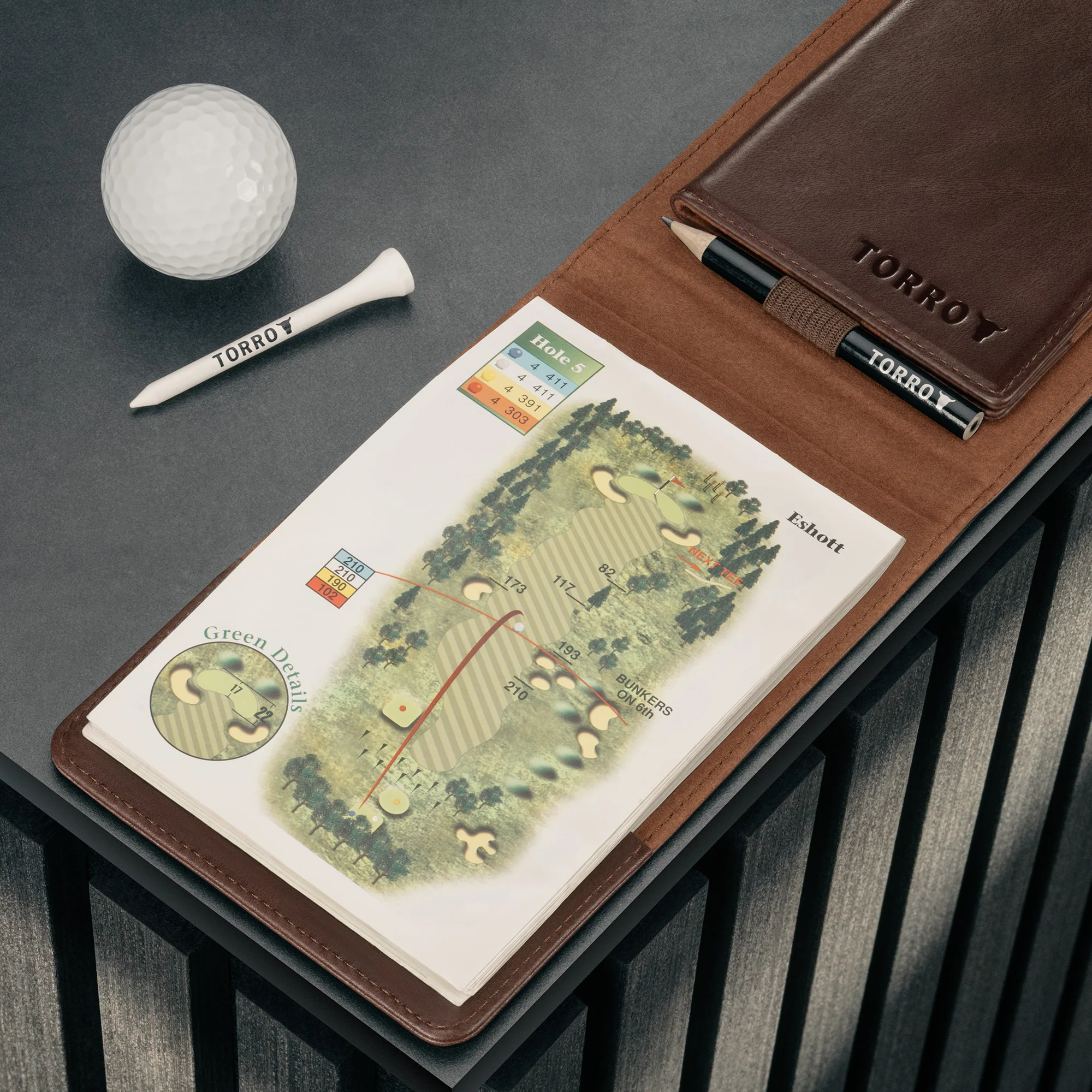 Golf-Scorekartenhalter und Yardage-Buch-Hülle aus Leder - Image 12