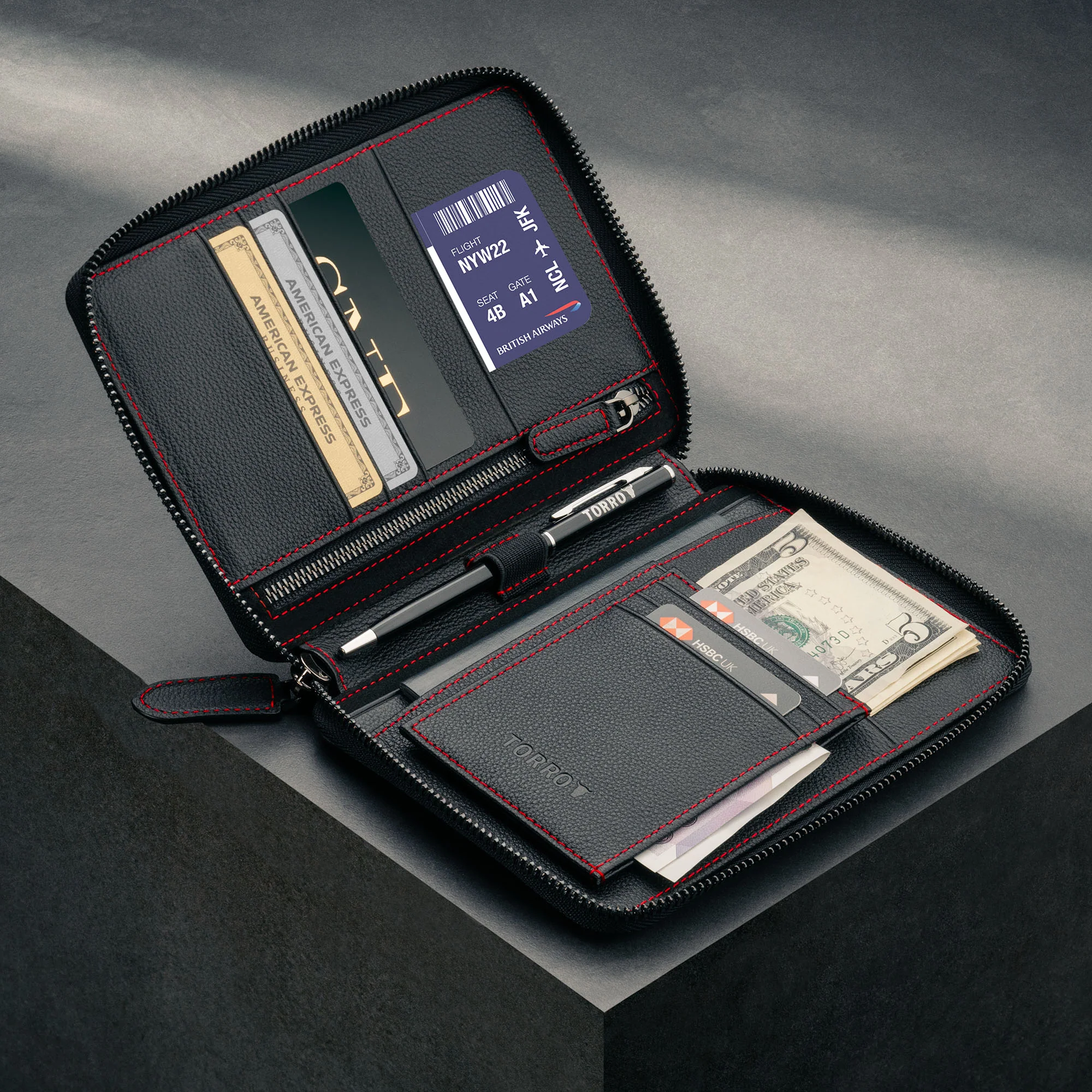 Reisebrieftasche aus Leder - Image 5