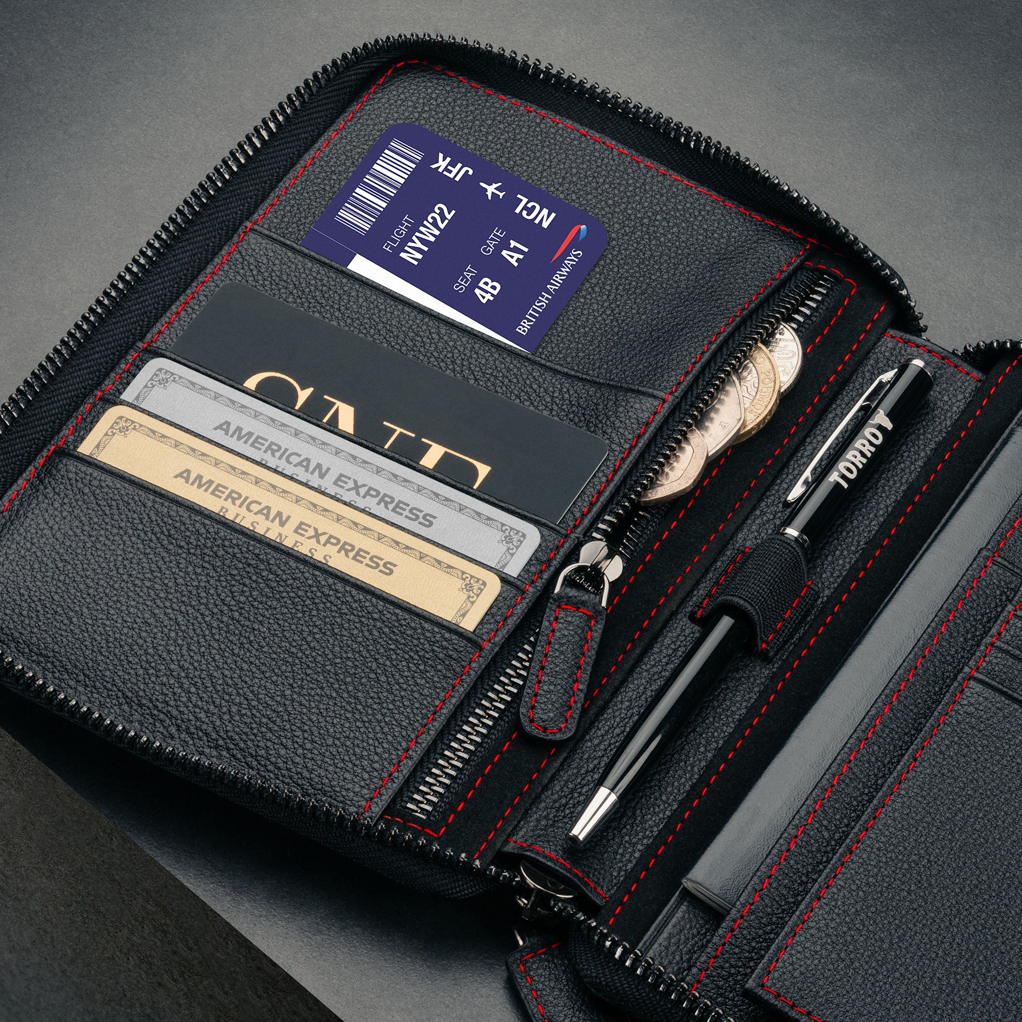 Reisebrieftasche aus Leder - Image 8